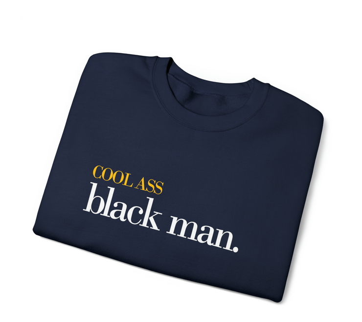 [New Color] Cool Ass Black Man NAVY BLUE Crewneck Sweatshirt